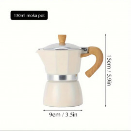 Гейзерная кофеварка MOKA 150мл бежевая