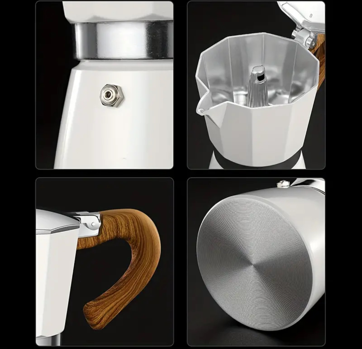 Гейзерная кофеварка MOKA 150мл бежевая