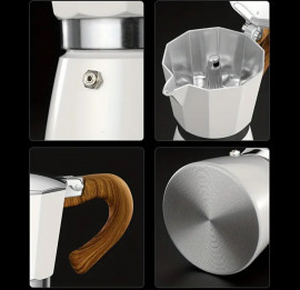 Гейзерная кофеварка MOKA 150мл бежевая